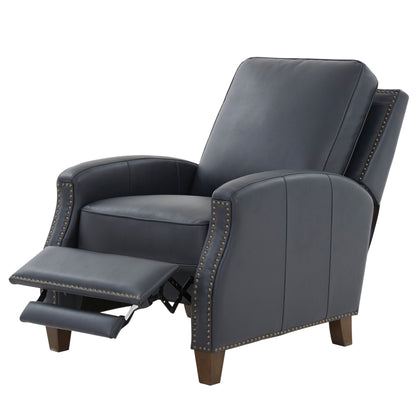 James Faux Leather Push Back Recliner