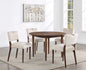 Bonito 5-Piece Round Dining Set in Walnut Finish