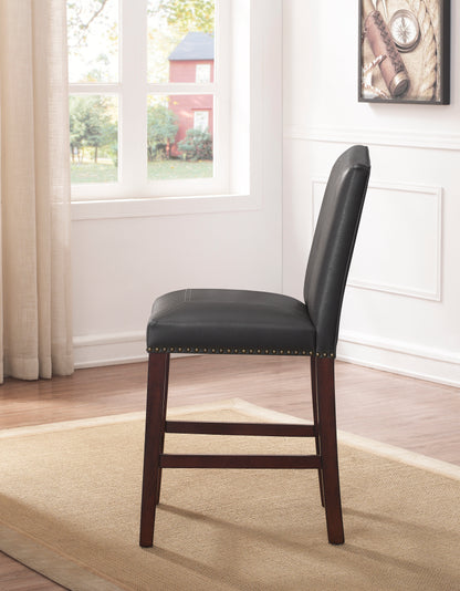 Carteret Gray Faux Leather Counter Stool