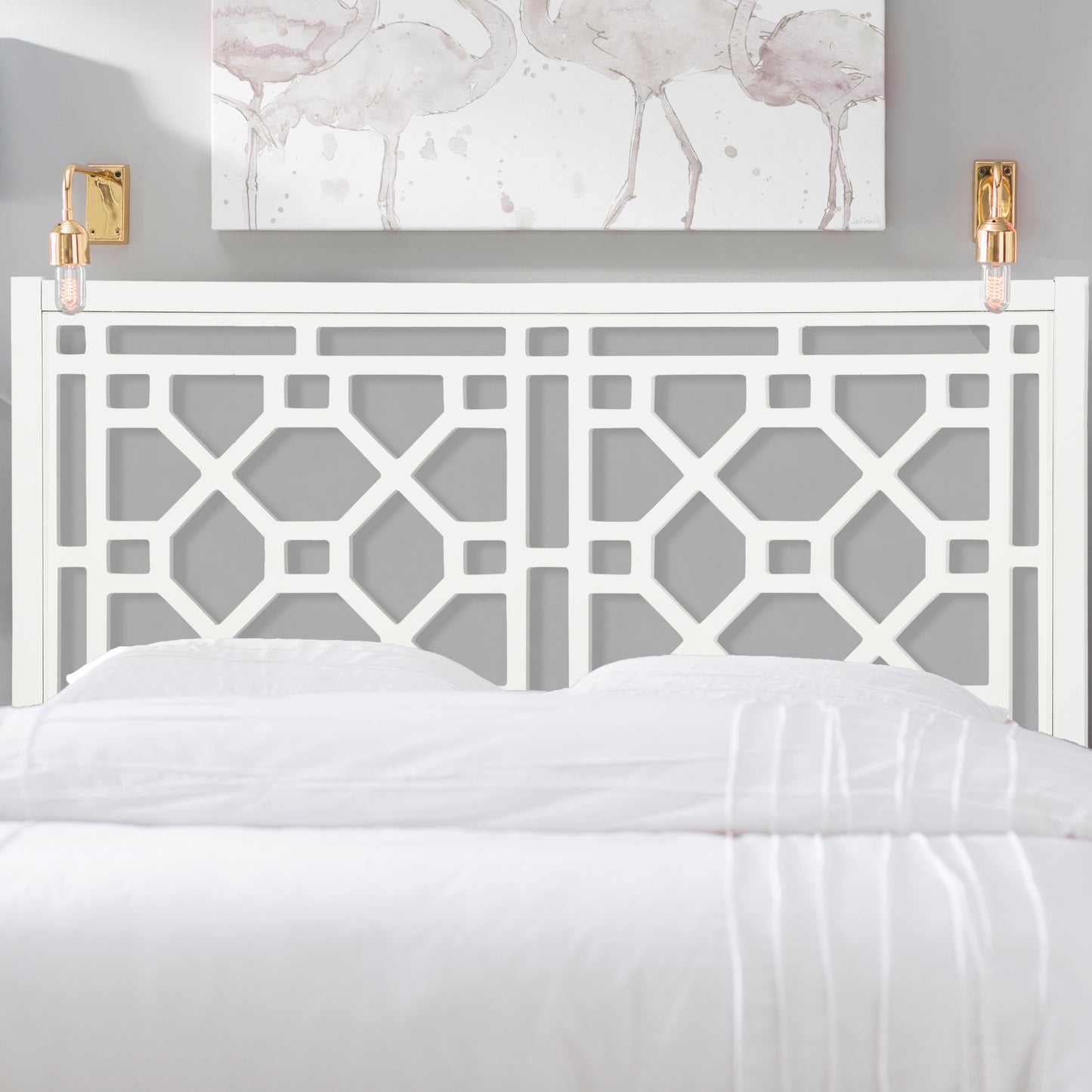 Thomas Chippendale White Headboard