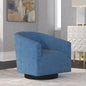 Geneva Wood Base Swivel Accent Chair