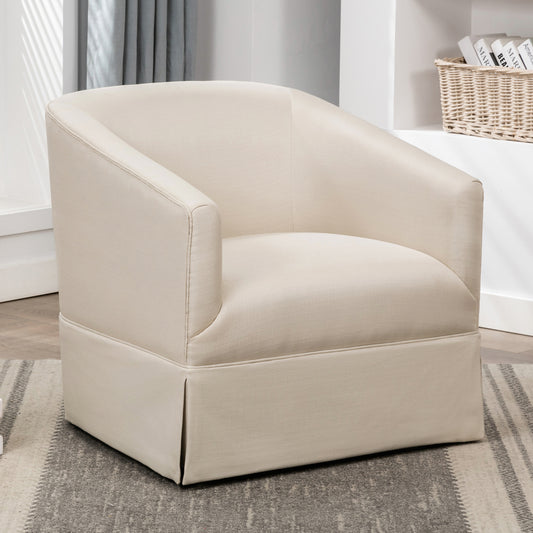 Elm Skirted Swivel Accent Chair