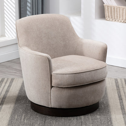 Reese Wood Base Swivel Accent Chair