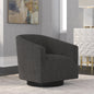 Geneva Wood Base Swivel Accent Chair