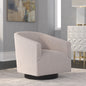 Geneva Wood Base Swivel Accent Chair