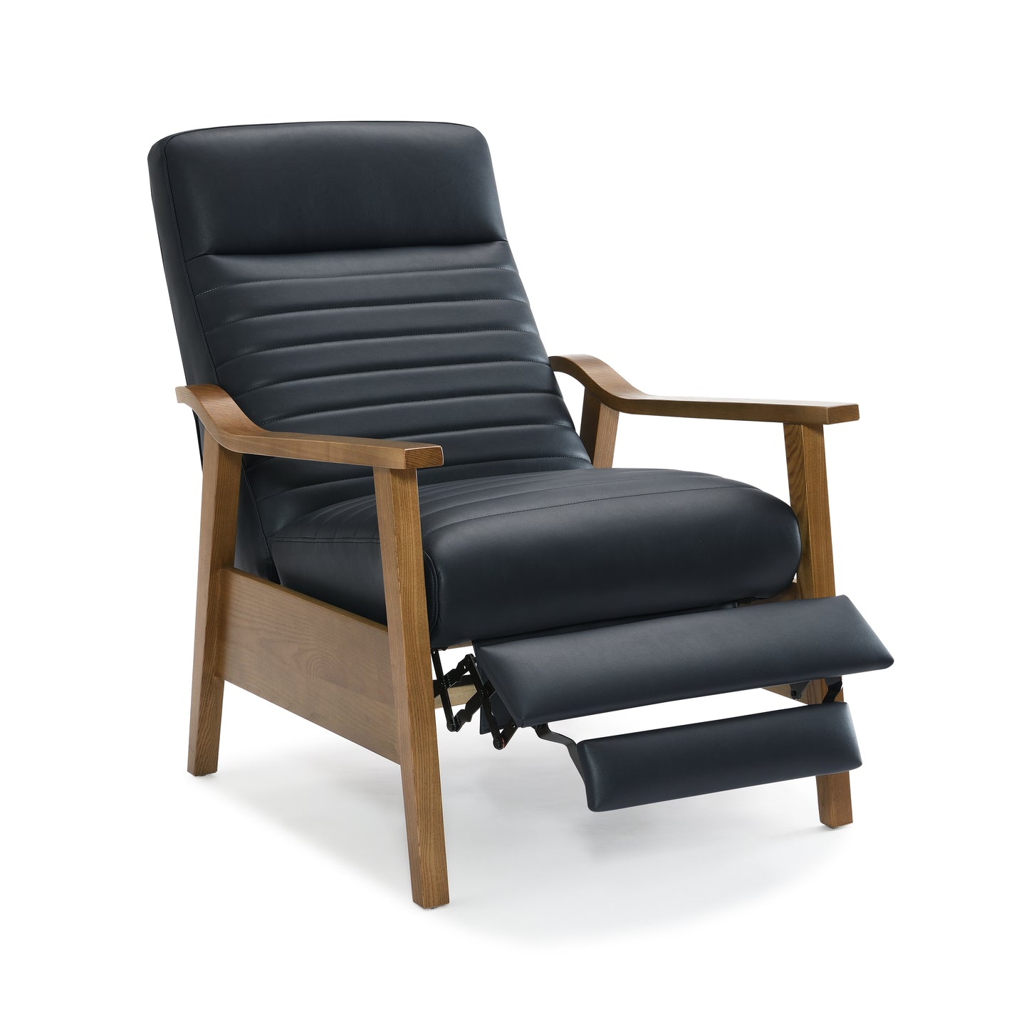 Arthur Wood Arm Push Back Recliner