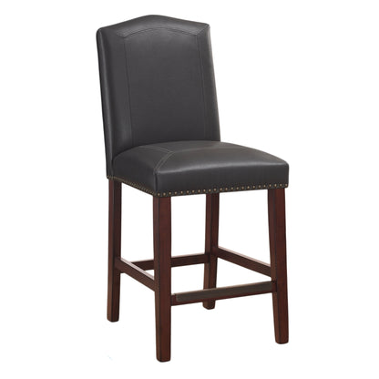 Carteret Gray Faux Leather Counter Stool