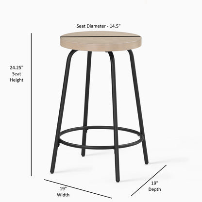 Como Backless Counter Height Stool