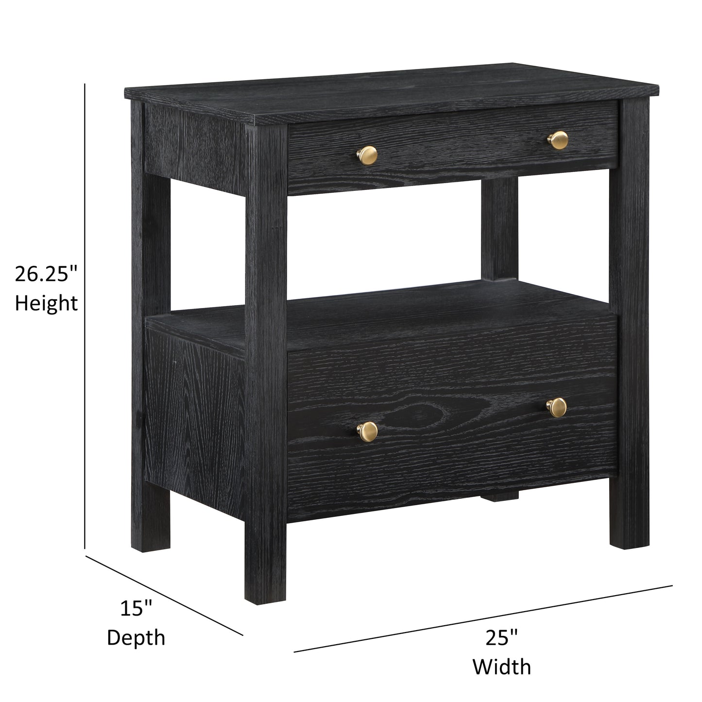 Delano 2-drawer Nightstand