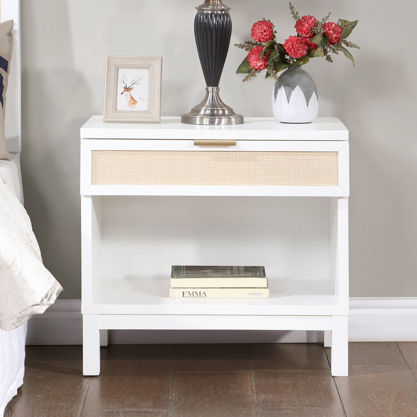 Bayport Cane 1-drawer Nightstand