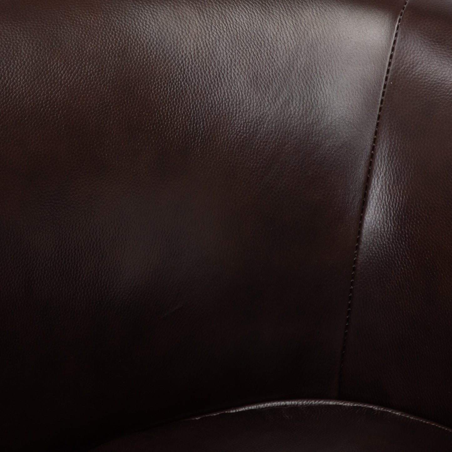 Turner Brown Top Grain Leather Swivel Barrel Accent Chair