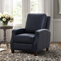 James Faux Leather Push Back Recliner