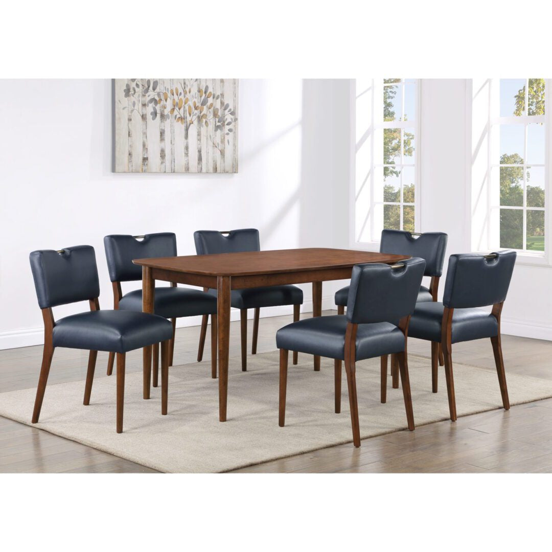 Bonito Rectangular Dining Set in Walnut Wood Finish